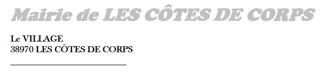 AVIS D'AMENAGEMENT FONCIER - AFFAIRE LES COTES DE CORPS