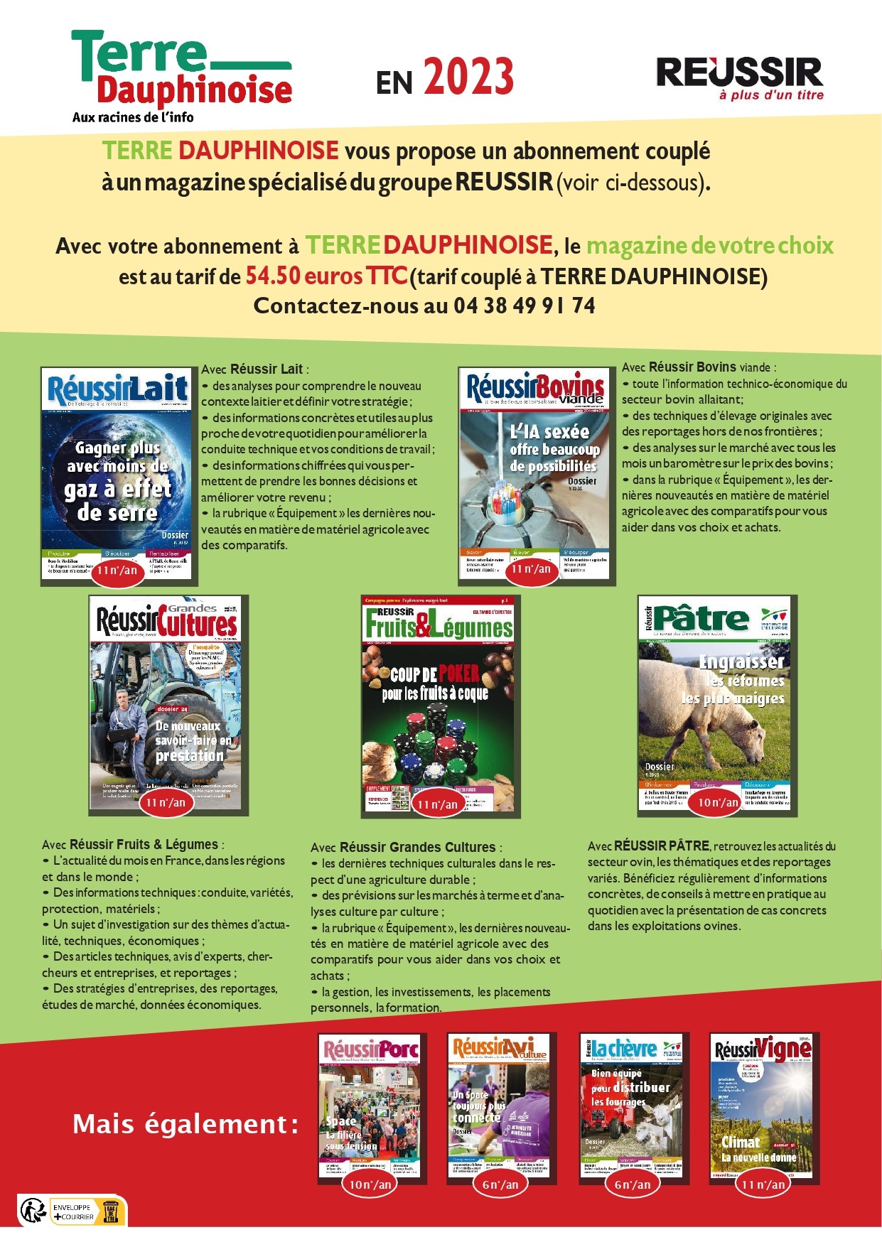 Tarifs Magazine Réussir