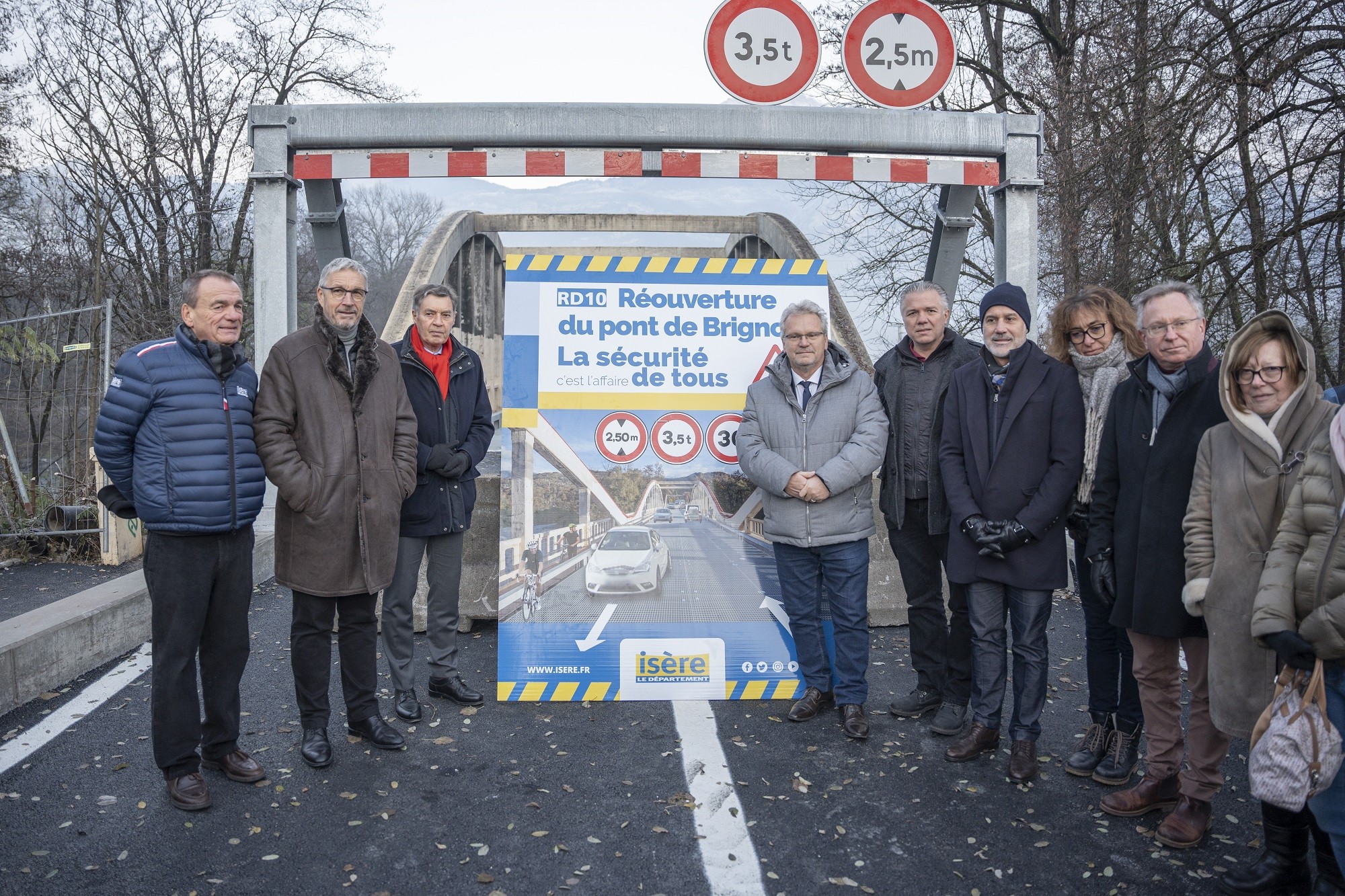 Réouverture du pont de Brignoud