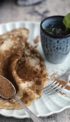 Crêpes à la farine complète, à l'huile de coco et au sucre de fleur de coco