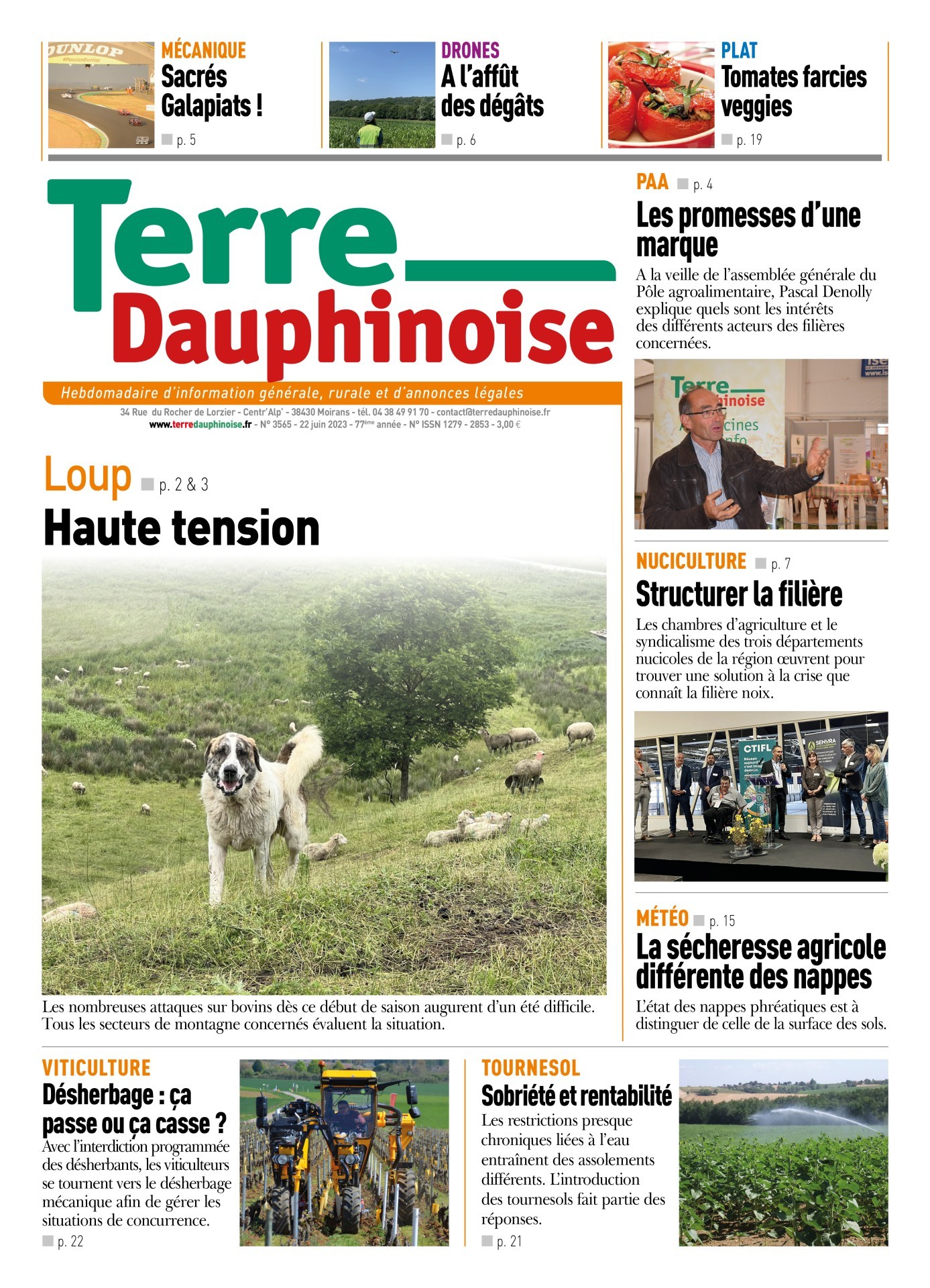 A la Une cette semaine