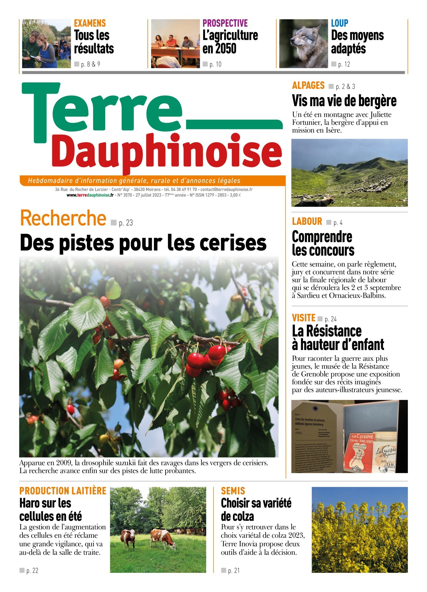 A la Une cette semaine