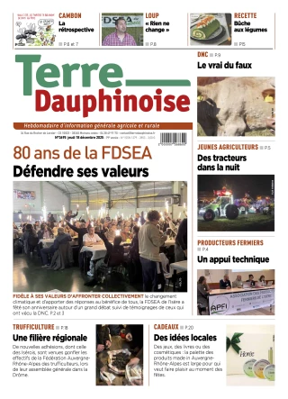 La Une de Terre Dauphinoise