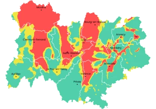 Mauvaise qualité dans la région Auvergne-Rhône-Alpes