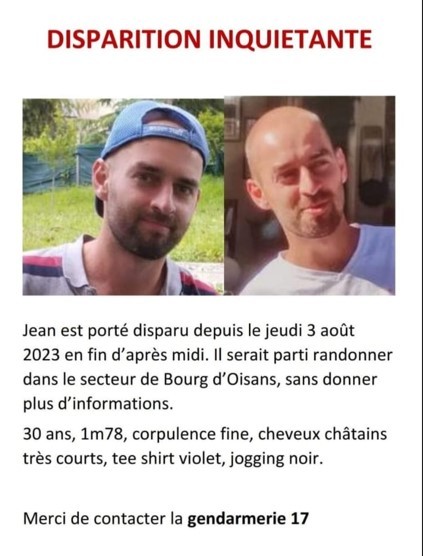 Disparition dans l'Oisans