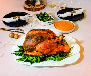 Dinde fermière Label rouge aux champignons et parmesan