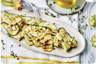 Recette - Salade de courgettes grillées, thym, citron (COPIE)