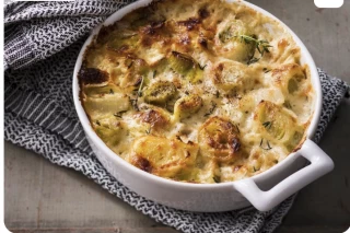 Recette - Gratin de poireaux au parmesan