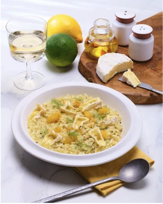 Recette - Risotto de saint-marcellin IGP et agrumes