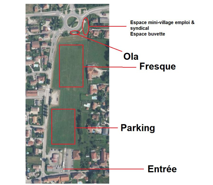Plan d'accès Tour de France à Izeaux